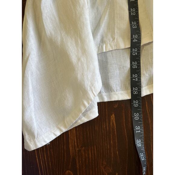 NWT For Cynthia Lagenlook Linen Hooded Shirt Jacket S Cream Luxury Minimalist - Picture 15 of 16